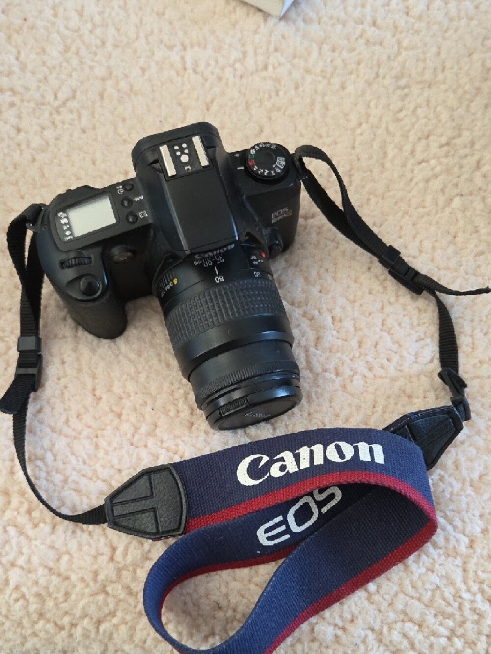 Canon EOS Rebel G (Black) With Additional Zoom Lens, 2 Batteries, 4 Rolls Film